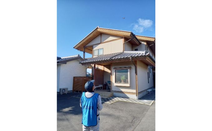 災害に備えた屋根・外周のドローン点検