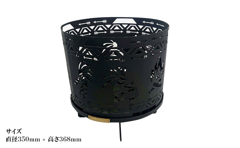 焚き火台 CIRCLE OF SPIRITS ～本能～ φ350 中サイズ キャンプ アウトドア camp 国内生産 鉄製