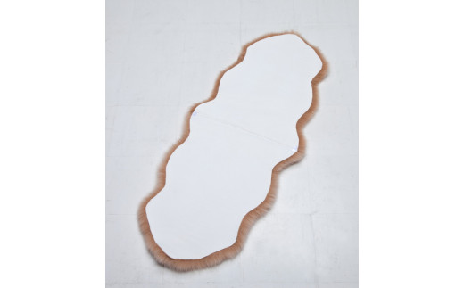 信州上田製ムートン（羊毛皮）二匹物　毛長35mm【ベージュ】