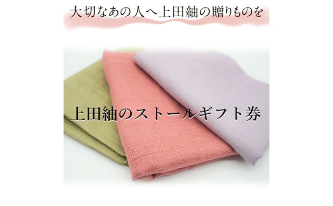 ギフト券（上田紬のシルクストール）