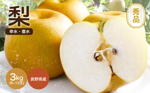 【満員御礼】溢れる果汁 ジューシーな梨(幸水・豊水) 約3kg 秀品〈2025年8月下旬～9月下旬発送〉