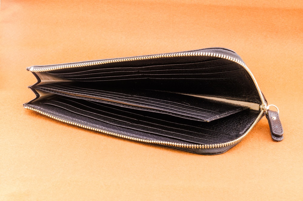 信州鹿革L字HG財布（小）キャメル