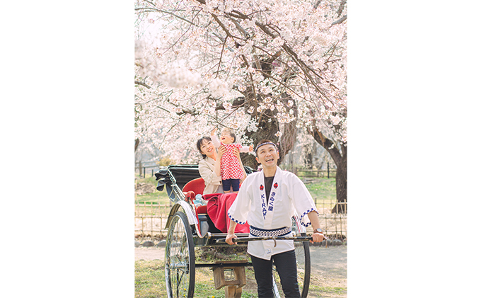 《日本で唯一！城より上の城下町を人力車で周ろう♪》60分城下町周遊プラン