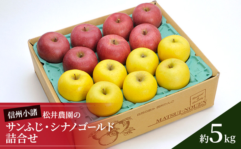 信州小諸　松井農園のサンふじ・シナノゴールド詰合せ　約5kg 果物類・林檎・りんご・リンゴ