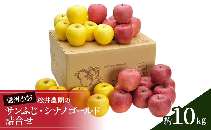 信州小諸　松井農園のサンふじ・シナノゴールド詰合せ　約10kg 果物類・林檎・りんご・リンゴ