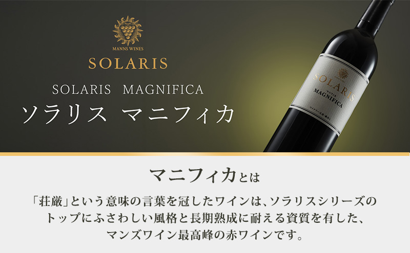 日本ワイン ソラリス マニフィカ 750ml 1本 赤ワイン マンズワイン 酒 お酒 洋酒 果実酒 ぶどう酒 長野 長野県小諸市