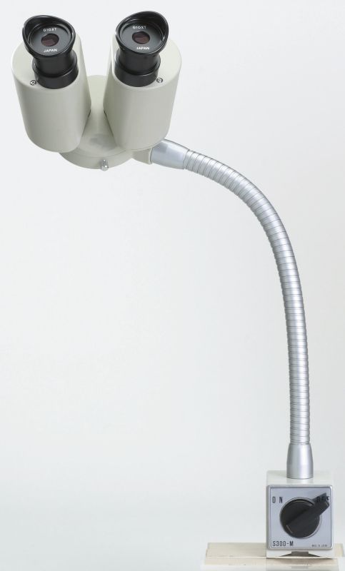 フレキシブル双眼実体顕微鏡s300シリーズ マグネットベース 10倍 | 顕微鏡 10倍 マグネットベース フレキシブル支柱 伊那市 長野県 信州 (213-03)