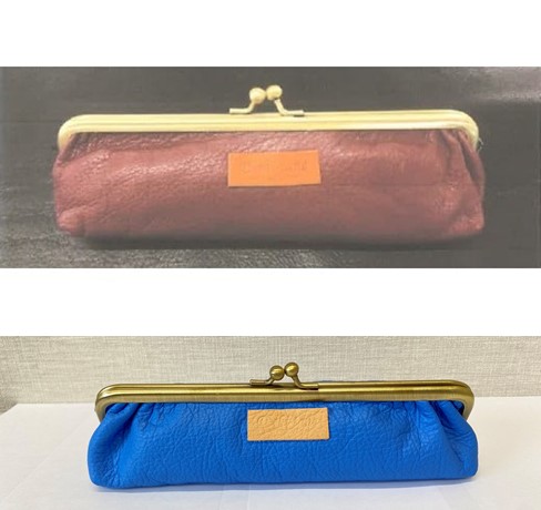 伊那谷産鹿革使用 がま口ペンケース（革色を1つお選びください：赤、黒、白、茶、青、緑、黄、ピンク、オレンジ）｜がま口 ペンケース 選べる色 文房具 えんぴつ ボールペン 伊那 信州 長野県【017-08】