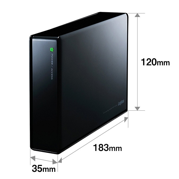【109-03】ロジテック HDD 8TB USB3.1(Gen1) / USB3.0 国産 TV録画 省エネ静音 外付け ハードディスク【LHD-EN80U3WS】