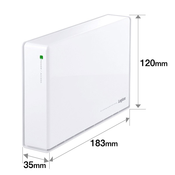 【060-15】ロジテック HDD 4TB USB3.1(Gen1) / USB3.0 国産 TV録画 省エネ静音 外付け ハードディスク テレビ 3.5インチ ホワイト 4K録画 PS4/PS4 Pro対応【LHD-ENA040U3WSH】