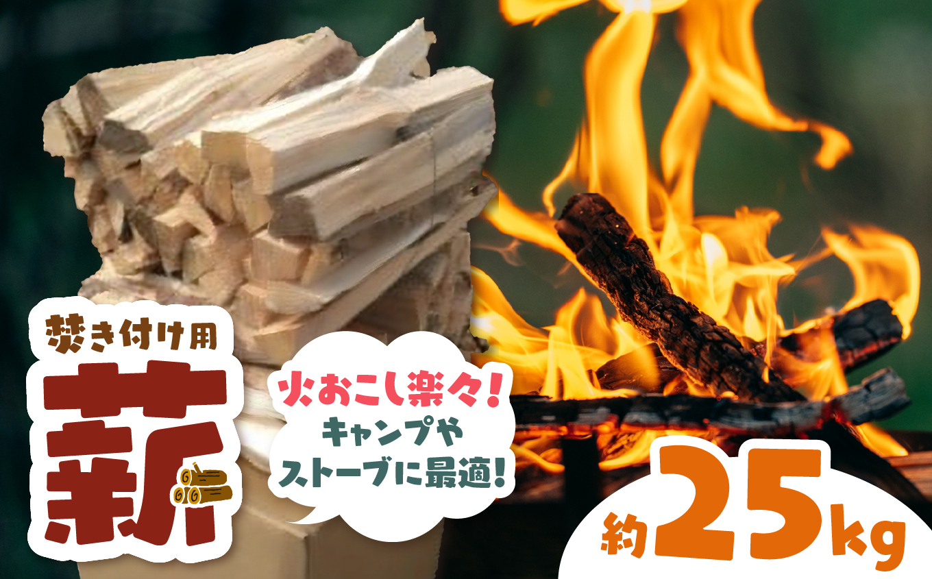 信州伊那谷産　松の薪　（焚き付け用）1箱　4束入り　２５ｋｇ相当｜薪 25kg 松の薪 長野県 伊那市 キャンプ BBQ アウトドア【008-17】