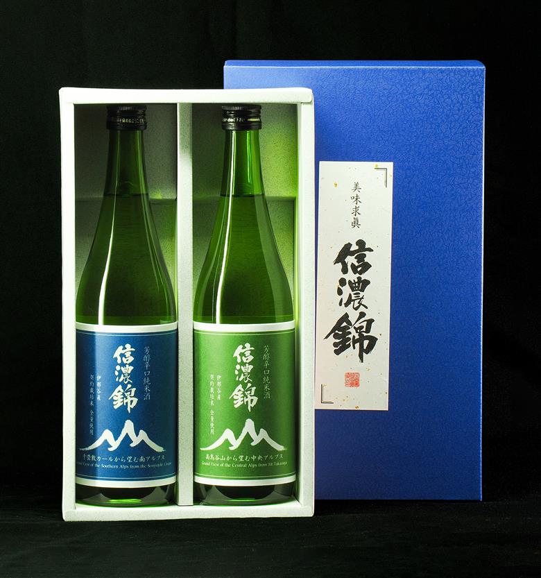 信濃錦 芳醇辛口純米酒 山ラベル 720ml 2種セット【015-43】｜信濃錦 辛口 純米酒 ふるさと納税 晩酌 アルコール 長野県産 日本酒 伊那市 ふるさと納税