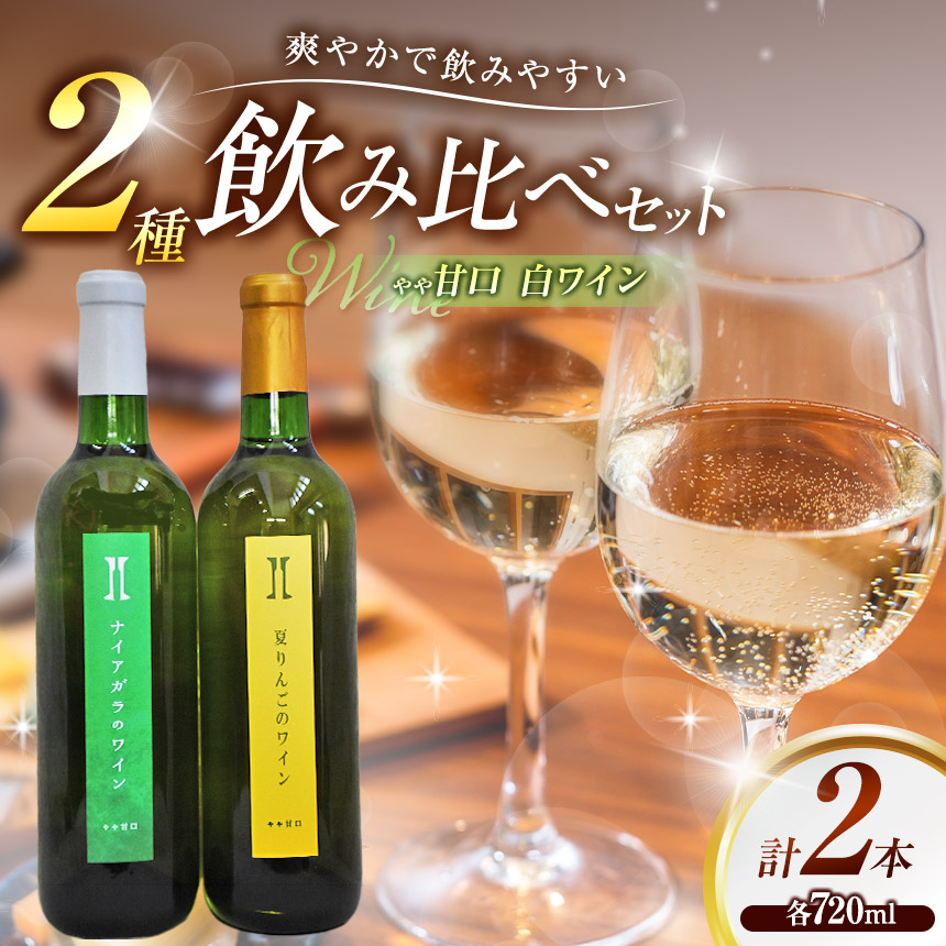  ワイン 伊那ワイン工房 甘口ワイン ２本セット（ナイアガラと夏りんごのワイン）｜伊那 ワイン お酒 アルコール 飲料 信州 ナイアガラ リンゴ 果実酒 フルーツワイン 飲み比べ ふるさと納税 長野県【012-76】