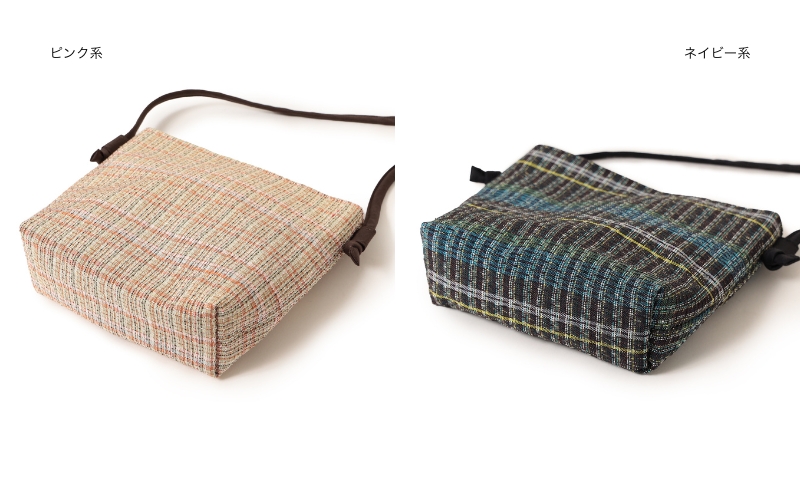 【BEAMS JAPAN監修】「伝統的工芸品」伊那紬 ミニショルダーバッグ 駒ヶ根市 ファッション（ピンク系）