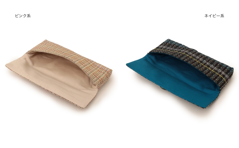 【BEAMS JAPAN監修】「伝統的工芸品」伊那紬 ペンケース 駒ヶ根市 雑貨 文房具（ネイビー系）