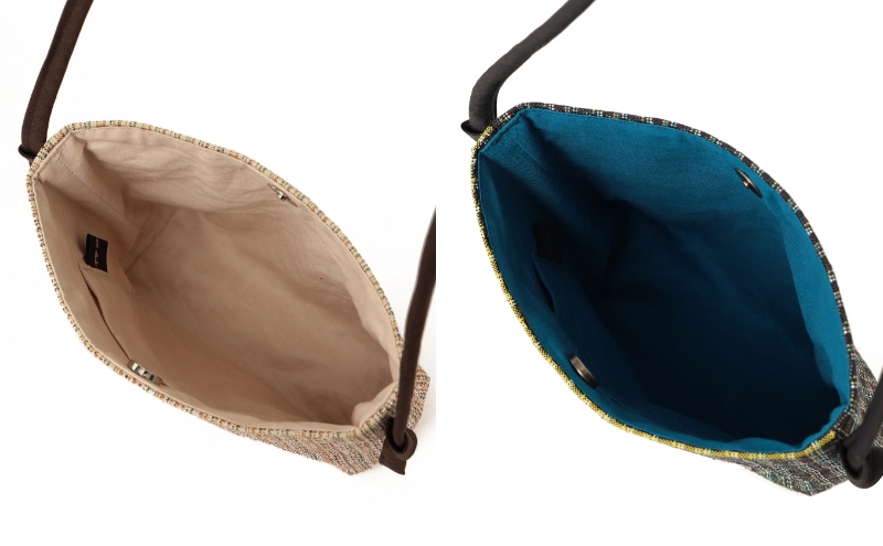 【BEAMS JAPAN監修】「伝統的工芸品」伊那紬 ミニショルダーバッグ 駒ヶ根市 ファッション（ピンク系）