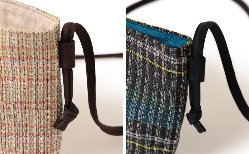 【BEAMS JAPAN監修】「伝統的工芸品」伊那紬 ミニショルダーバッグ 駒ヶ根市 ファッション（ピンク系）