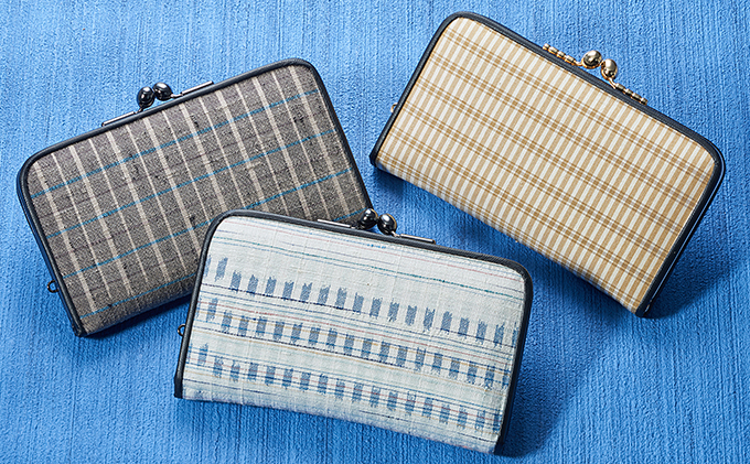 「伝統的工芸品」伊那紬（がま口）