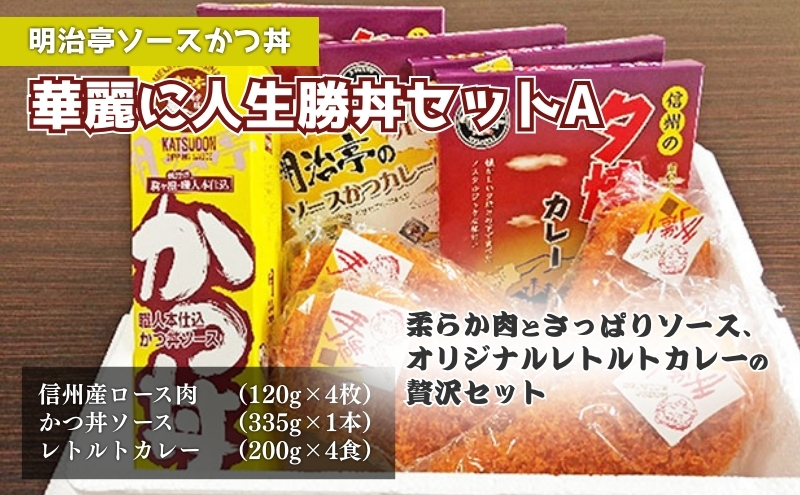 【明治亭ソースかつ丼】華麗に人生勝丼セットA