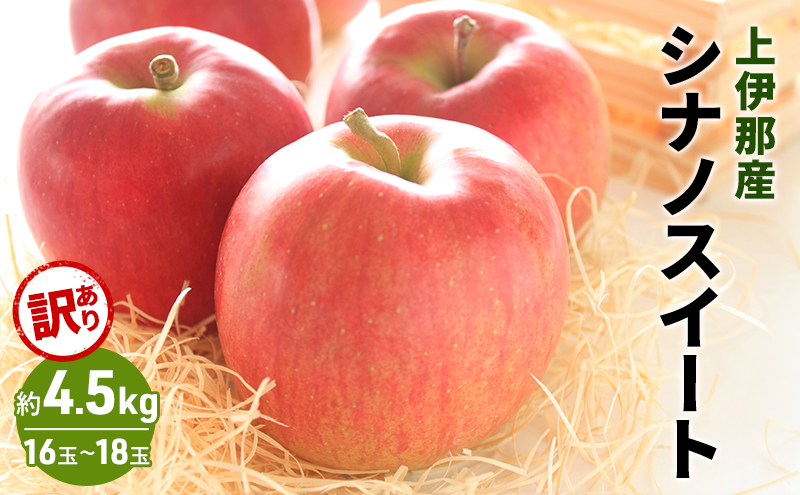 訳あり りんご シナノスイート 4.5kg (16～18玉) 果物 フルーツ 信州 長野 駒ヶ根市