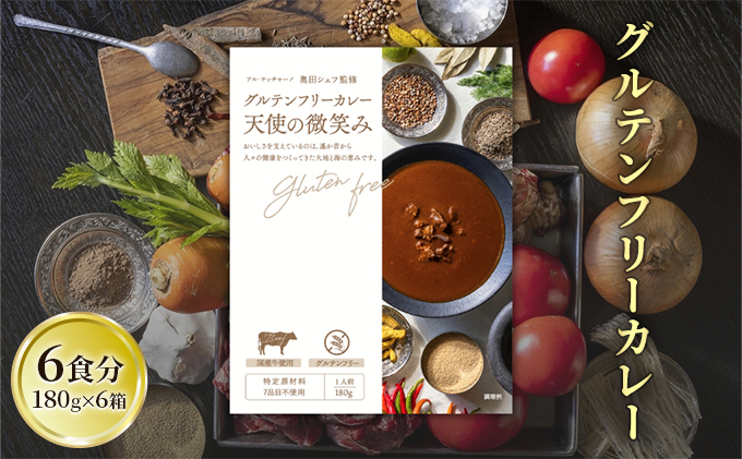 【奥田政行シェフ監修】グルテンフリーカレー「天使の微笑み」（6箱入り）