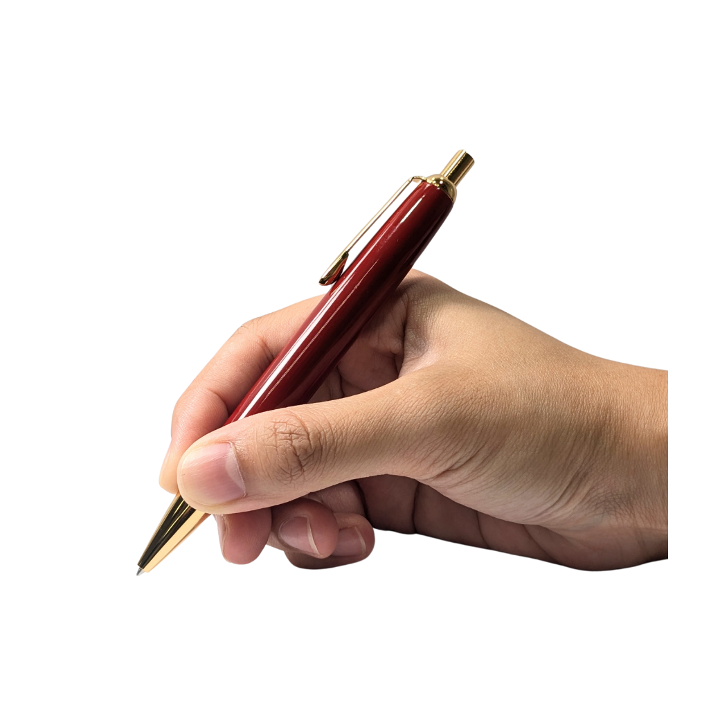 伝統工芸「漆塗りのボールペン」（朱）(Aa-002)