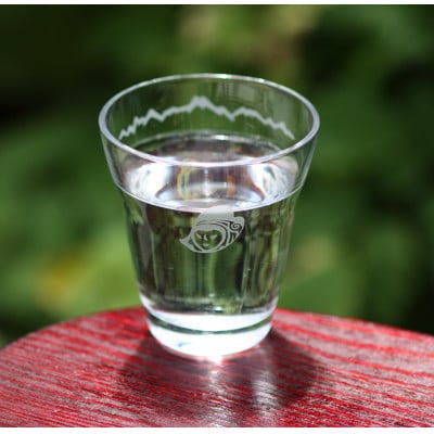 八ヶ岳　彫刻グラス「縄文のビーナス」1個　冷酒・ジュースグラス(小)