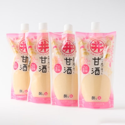 信州の味噌屋がつくった米麹甘酒(2倍濃縮) 500g×4本