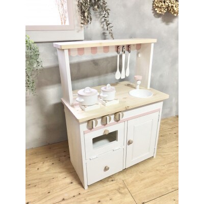 メーベルヒナナ　木製　おままごとキッチン　Lサイズレンジ　ナチュラル