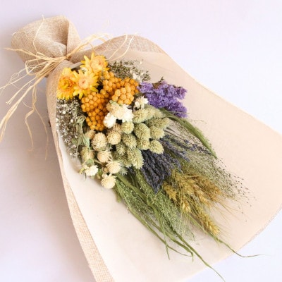 信州八ヶ岳の麓から贈るナチュラルスワッグ M(イエロー)