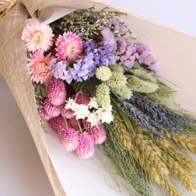 信州八ヶ岳の麓から贈るナチュラルスワッグ M(ピンク)