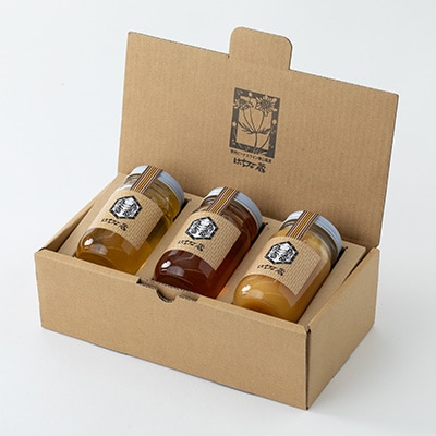 信州一期一会!長野県産純粋はちみつ (アカシア・リンゴ・百花蜜)300g×3