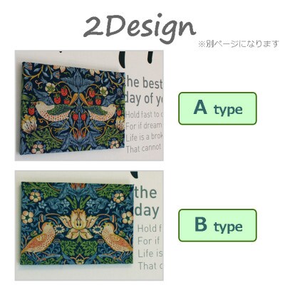 ウィリアムモリス柄 ファブリックパネル いちご泥棒【Aタイプ】約37.5×26.5cm