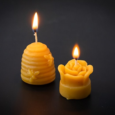 【ギフトセット】純粋はちみつ×蜜ろうキャンドル(巣箱とバラのキャンドル)