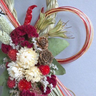 お正月飾りと信州蕎麦の年越しセット(A)(レッド)