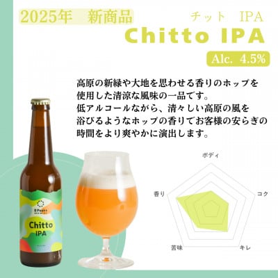 八ヶ岳山麓のクラフトビール4本セット【Chitto IPA 4本】【配送不可地域：離島】