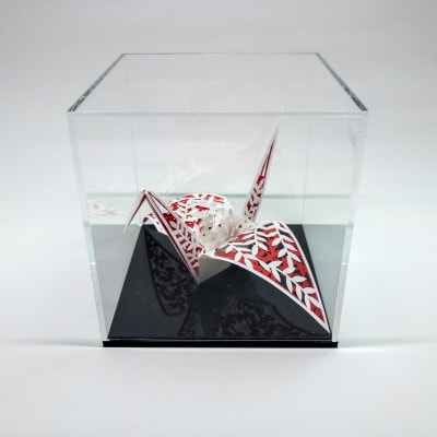 立体切り絵:折り鶴～四季シリーズ・冬