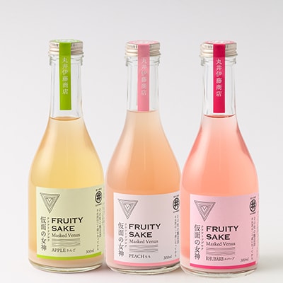 仮面の女神 クラフトドブロク りんご・もも・ルバーブ(300ml×各1本)　信州味噌の丸井伊藤商店