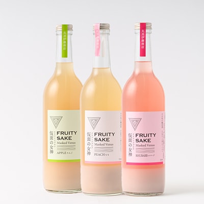 仮面の女神 クラフトドブロク りんご・もも・ルバーブ(720ml×各1本)　信州味噌の丸井伊藤商店