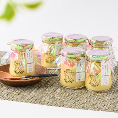 八ヶ岳育ちのたまごと牛乳 かもしかプリン プレーン(90ml×6個)【配送不可地域：離島】