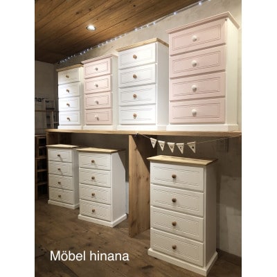 メーベルヒナナ　木製　ベビーチェスト　ピンク