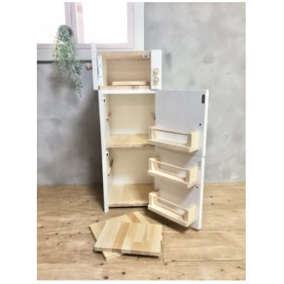 メーベルヒナナ　木製　L・Lワイドサイズ　ナチュラル用　レンジ・冷蔵庫セット　ナチュラル