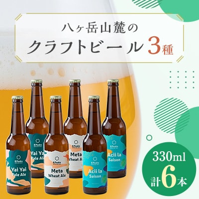 八ヶ岳山麓のクラフトビール6本セット【ギフトに】【パーティやBBQに!】【JGBA2024銅賞受賞】【配送不可地域：離島】