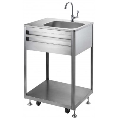 屋外キッチン IN＆OUT シンクワゴン(水栓付き)