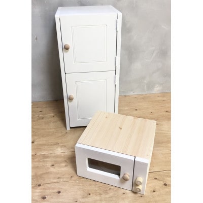 メーベルヒナナ　木製　L・Lワイドサイズ　ナチュラル用　レンジ・冷蔵庫セット　ナチュラル