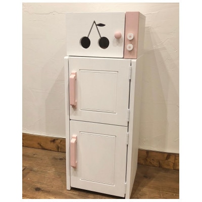 メーベルヒナナ　木製　L・Lワイドサイズ用　レンジ・冷蔵庫セット ピンク