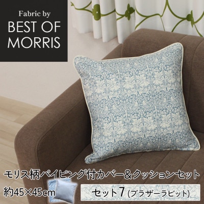 縁付カバー＆クッション 45cm角 セット7 ブラザーラビット Fabric by ベストオブモリス