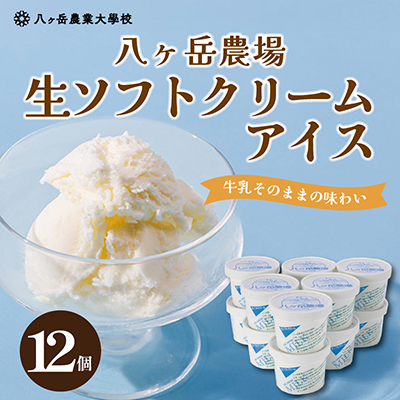 八ヶ岳農場 生ソフトクリームアイス 12個【配送不可地域：離島】
