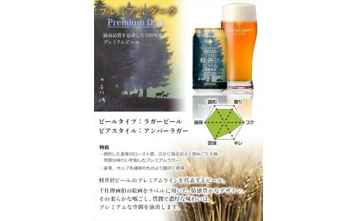 【プレミアム・ダーク】クラフトビール350ml　24缶　THE軽井沢ビール　詰合せ