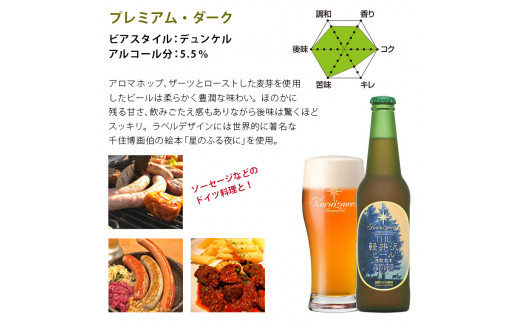【プレミアム・ダーク】クラフトビール330ml　12瓶　THE軽井沢ビール　詰合せ